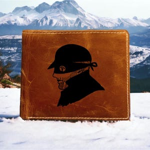 Cartera de cuero Thief Crook plegable de primera calidad Buffalo Comic Crime REGALO NUEVO