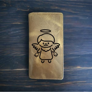 Engel Rodeo Geldbörse Cowboy Western Büffelleder Premium Kind Halo Baby NEU