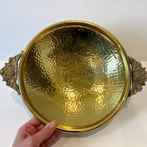 Vintage Brass Pedestal Bowl