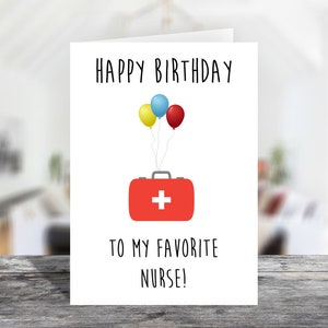 Nurse Birthday Card Printable | Happy Birthday Card for Nurse ...