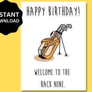 Carte d'anniversaire drôle de golfeur | Imprimable, Téléchargeable | Golf, Jouer au golf, Vieux, Sur la colline, Insultant, Sarcastique, Ami, Frère, Papa, Oncle