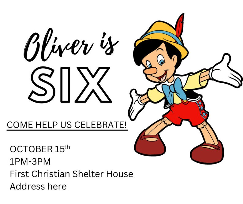 Pinocchio Birthday Invitation- Printable - Etsy