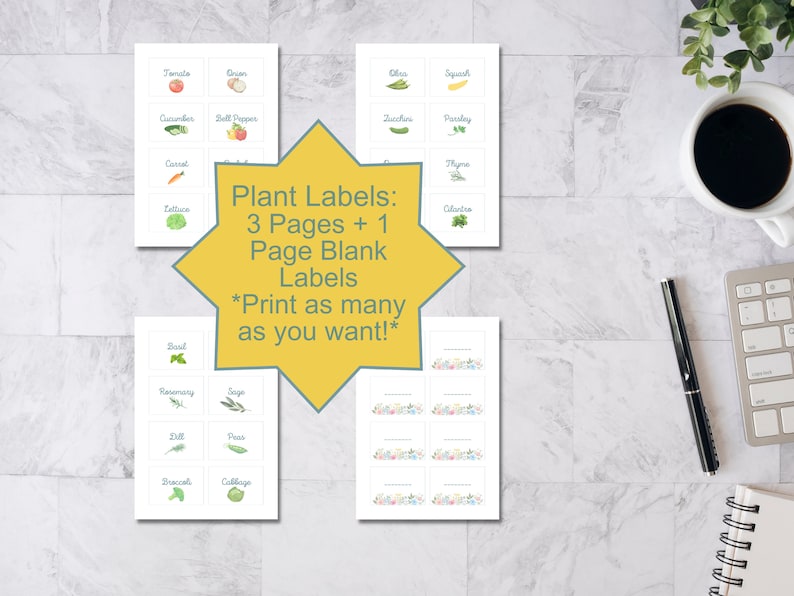 Printable Plant Labels - Etsy