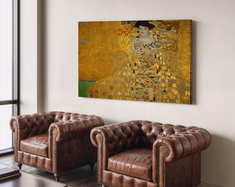 Gustav Klimt Porträt der Adele Bloch-Bauer I (1907) famous painting . Canvas Art Prints