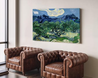 Van Gogh Olive Trees Canvas Print – Famous Landscape Art, Wall Decor