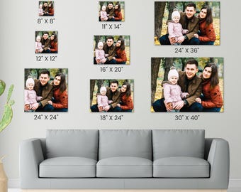 Custom Photo Canvas Print – Personalized Wedding & Family Wall Art