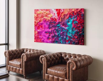 Abstract Liquid Paint - Wall Hanging - Decor, Famous Artwork, Canvas Art Print