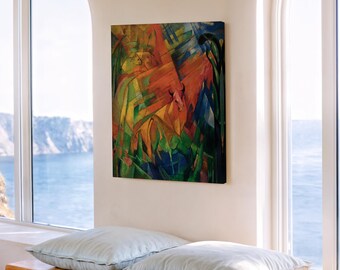 Franz Marc Animals in a Landscape - Canvas Wall Art