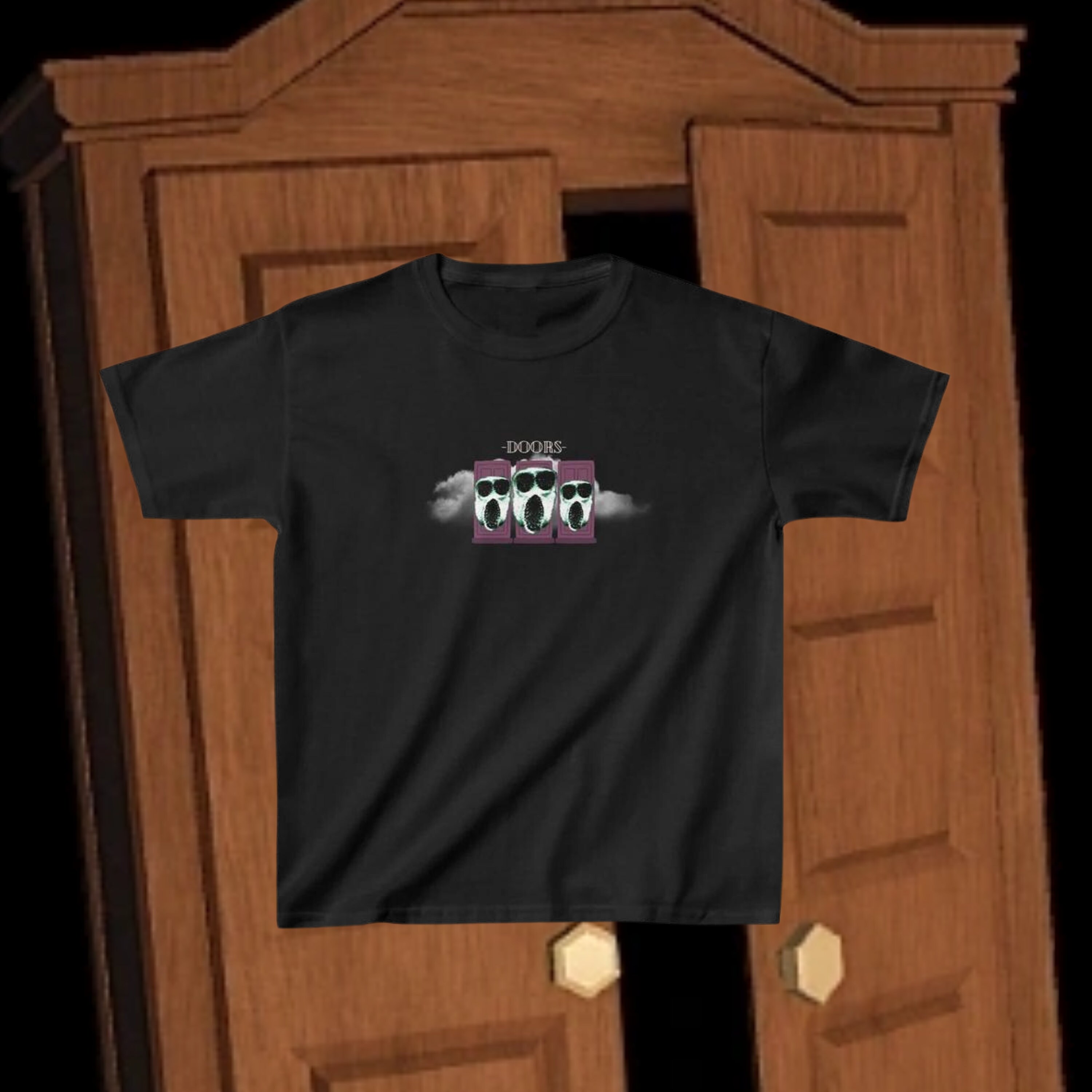 Figure in dress, roblox doors  Kids T-Shirt by doorzz