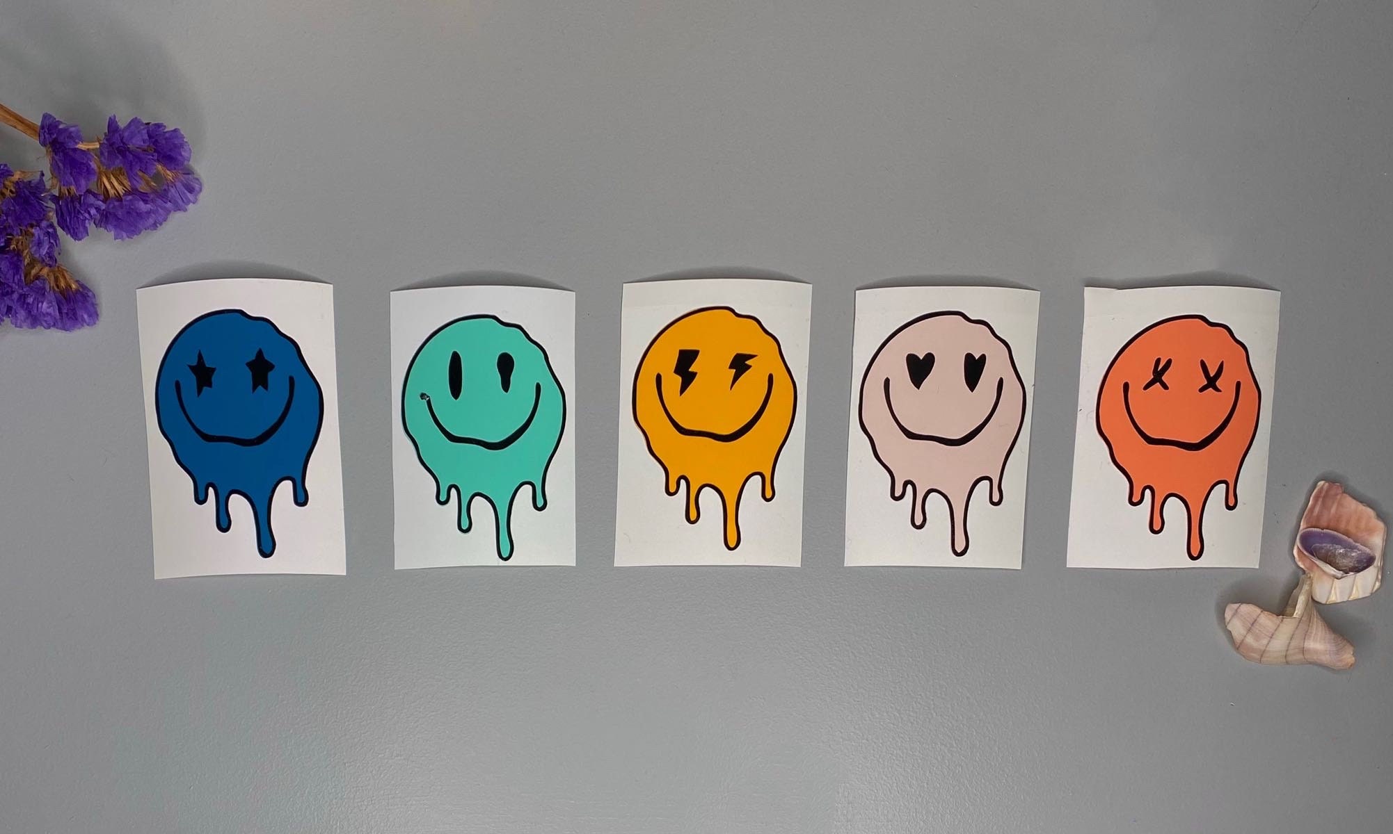 Xeyes Drip Smiley Face Etsy