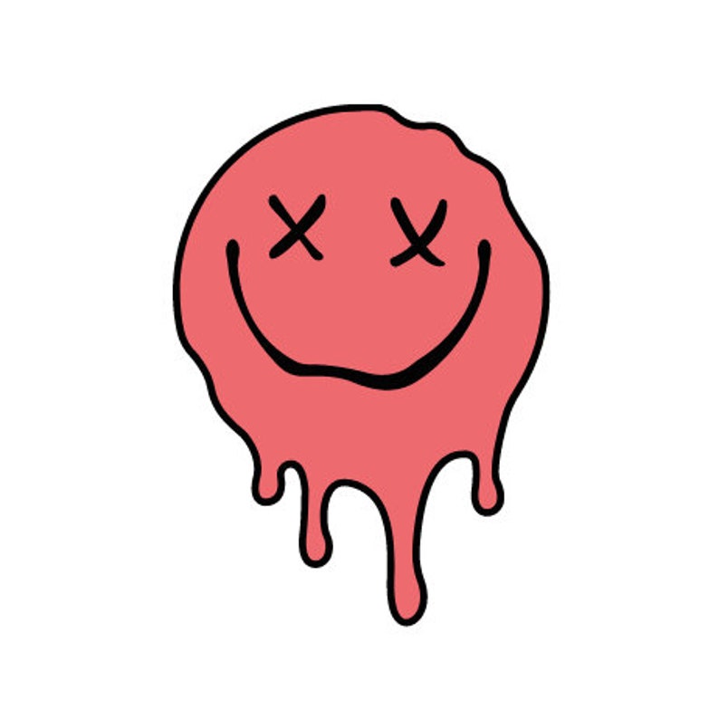 Xeyes Drip Smiley Face Etsy
