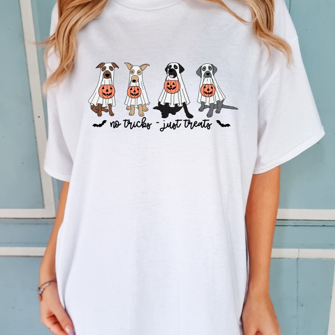 Halloween Dog Ghost Tshirt Dog Halloween Tee Dog Ghost Etsy