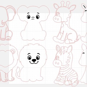 Safari Baby Animal Nursery Wall Art Set - Lion, Elephant, Giraffe & Zebra Prints (Set Of 4, 18x27)