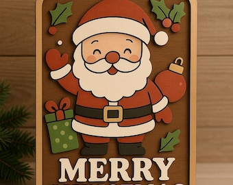 オールド セント ニック サンタ サイン SVG/レーザー カット/デジタル