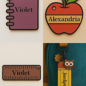 Back to School Keychain SVG Bundle | Laser Cut Files