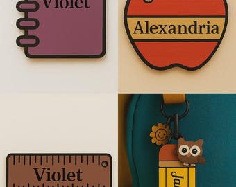Back to School Keychain SVG Bundle | Laser Cut Files