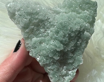 RARE Green, Druzy, Minty,  Apophyllite, Chalcedony Crust