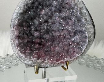 RARE Red, Pink, and Blue Galaxy Rainbow Amethyst, Quartz, Sugar Druzy, Rainbow Amethyst