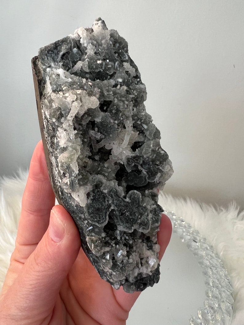 Black Chalcedony, Green Chalcedony, Dark Chalcedony, Mermaid, Coral, Stunning Home Devor image 2