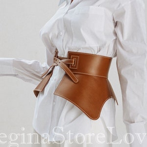 Peplum skirt belt, Leather peplum belt, Leather waist belt women, Waist cincher belt, Wide waist belt, Women belt skirt, Basque belt