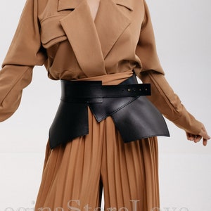 Corset top Belt Handmade Genuine Leather for #skirt #leatherskirt #peplum  #peplumbelt #peplumskirt #leatherdress …
