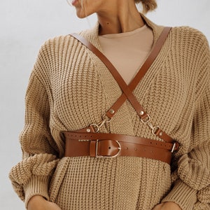 Harness leather belt on sale