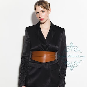 Leather waist corset belt, Wide waist belt for women, Underbust corset belt, Leather dress belt, Womens corset belt, Waist cincher belt