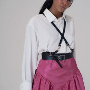Women leather belt, Leather harness belt, Waist leather belt, Dress belts for women, Waist belt for women, Chest harness belt