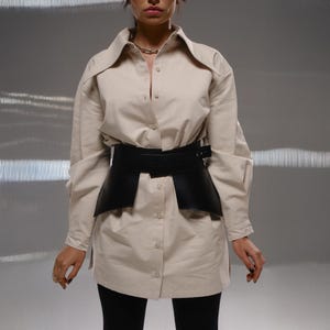 Leather basque waist corset, Basque belt, Wide peplum belt, Leather belt skirt, Wide leather belt, Leather peplum belt, Wide corset belt