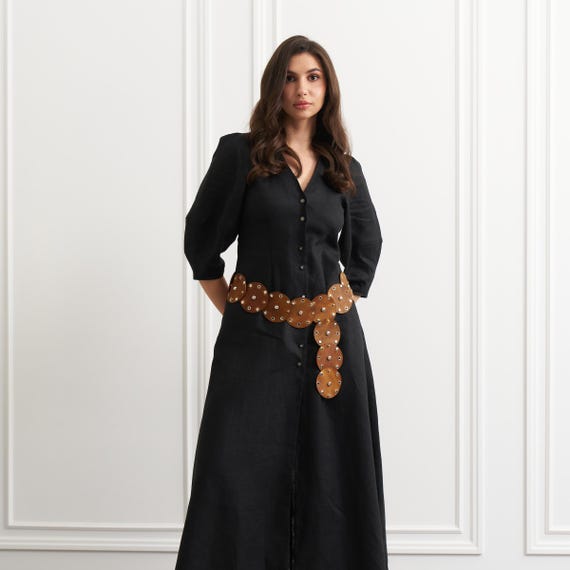 fancy waist belts for dresses Leather Double Wrap Belt Stylish Belt Women Crafted from quality materials for a comfortable fit. Fancy waist belt