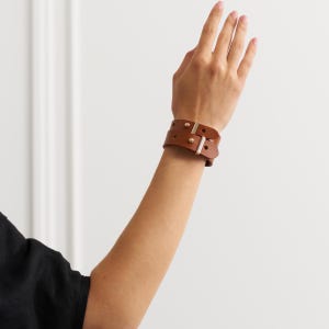 Leather wrap bracelet for women, Wrap band cuff, Leather wrist cuff, Wide leather bracelet for female,Wide cuff bracelet,Brown cuff bracelet