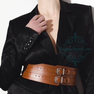 ◆LCDC◆ DOUBLE BUCKLE CORSET LEATHER BELT BLACK LCESAABT200 DOUBLE BUCKLE CORSET LEATHER BELT (BLACK)