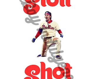 Phillies Bryson Stott Shot Digital Download Printable Art Files Svg Png Jpg Philly Baseball Red October NLCS DIY AOK