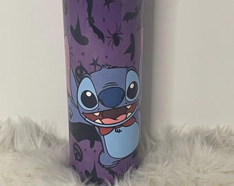 Vaso personalizado con diseño de murciélago de Halloween
