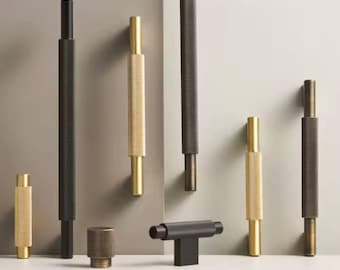 Manijas modernas de bronce para gabinetes de cocina, tiradores para armarios, muebles, salas de estar, hogar, oficina, dormitorio, tiradores de latón negro.