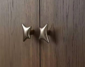 Pomo de níquel moderno, pomo y tirador de níquel oculto, pomos de latón para muebles de estilo escandinavo, tirador de puerta de latón y níquel para gabinete.