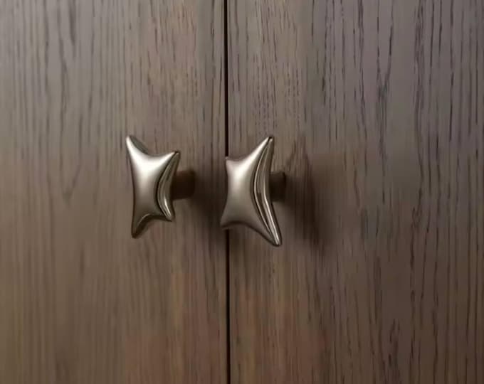 Modern nickel pull knob Hidden Nickel Knob and handle Scandinavian style brass furniture knobs, brass Nickel door handle cabinet pull knob