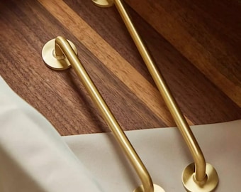 Pomos para puertas de muebles, pomos para gabinetes de latón dorado, tiradores para armarios, pomos para cajones, tiradores de cocina, tiradores para gabinetes, herrajes para muebles de latón