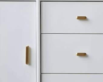 Tiradores dorados mate para muebles, pomos para puertas, pomos de latón macizo para gabinetes, tiradores redondos para cajones, tiradores de cocina, tiradores dorados para gabinetes.