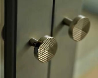 Pomo moderno de níquel oculto y tirador Pomos para muebles de latón de estilo escandinavo Tirador de puerta de latón y níquel Tirador de armario Accesorio para cajón