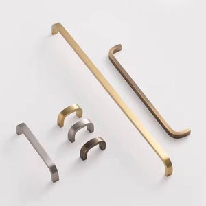 Brushed Brass,Antique Brass,Nickel Cabinet Handle Kitchen Knob Pull Cupboard Wardrobe Furniture Handle Living Room Home Office Bedroom Knobs