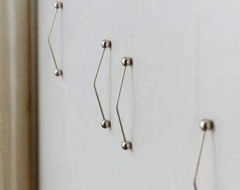 Modern Unusually shaped Cabinet Handles Kitchen Knob Pull Wardrobe Furniture Handle for Cabinet Living Room Home Office Bedroom Nickel Pull