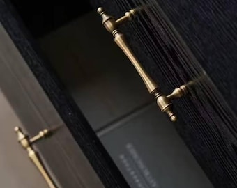Manijas modernas de bronce para gabinetes de cocina, tiradores para armarios, muebles, salas de estar, oficinas, dormitorios, tiradores de latón antiguo.