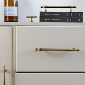 Bronzen metalen lange deurgrepen Grote metalen staafgrepen knoppen Moderne kastgrepen Keukenknop Wardrope Pull-meubels Messing bronzen handgrepen