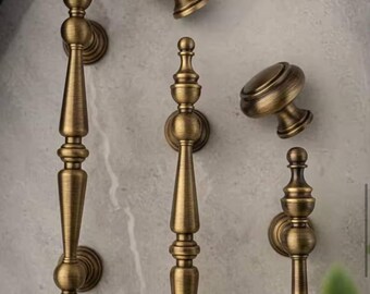 Manijas modernas de bronce para gabinetes de cocina, tiradores para armarios, muebles, salas de estar, oficinas, dormitorios, tiradores de latón antiguo.