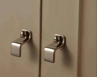Modern Unusually shaped Cabinet Handles Kitchen Knob Pull Wardrobe Furniture Handle for Cabinet Living Room Home Office Bedroom Nickel Pull