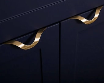 Möbelgriffe Gold Messing Schrankknöpfe Griffe runde Schubladengriffe Küchengriffe Schrankgriffe Knäufe Massiv Messing Möbelknäufe