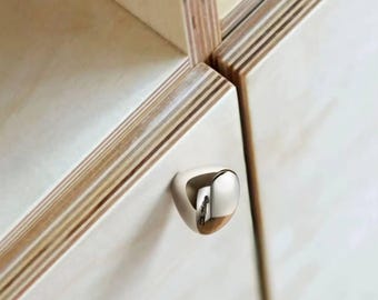 Modern oval pull knob Hidden Nickel Knob and handle Scandinavian style brass furniture knobs, brass Nickel door handle cabinet pull knob