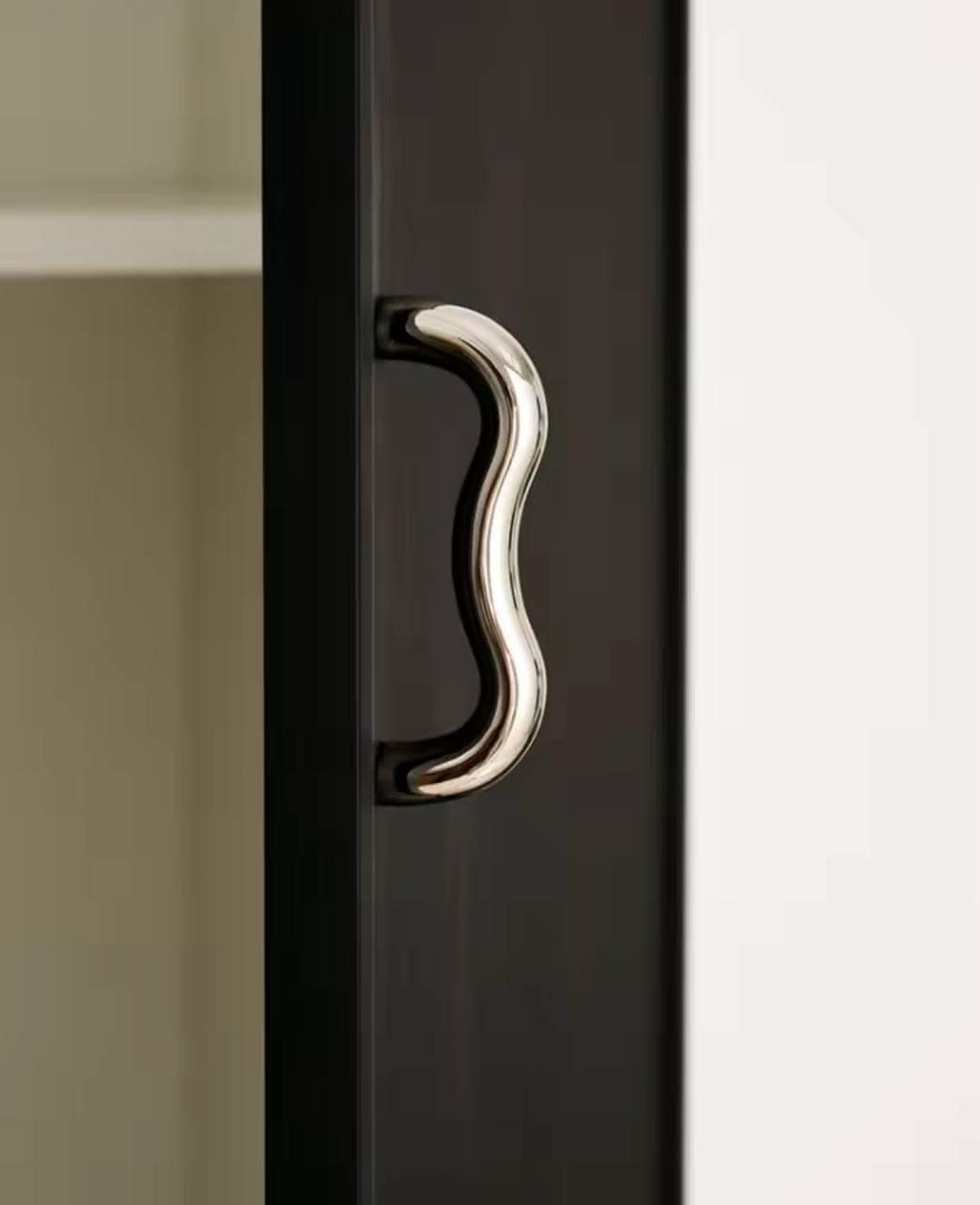 Picture of Modern Nickel Pull Knob Hidden Nickel Knob and Handle Scandinavian ...