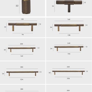 Individual Bronze Long Cabinet Pulls